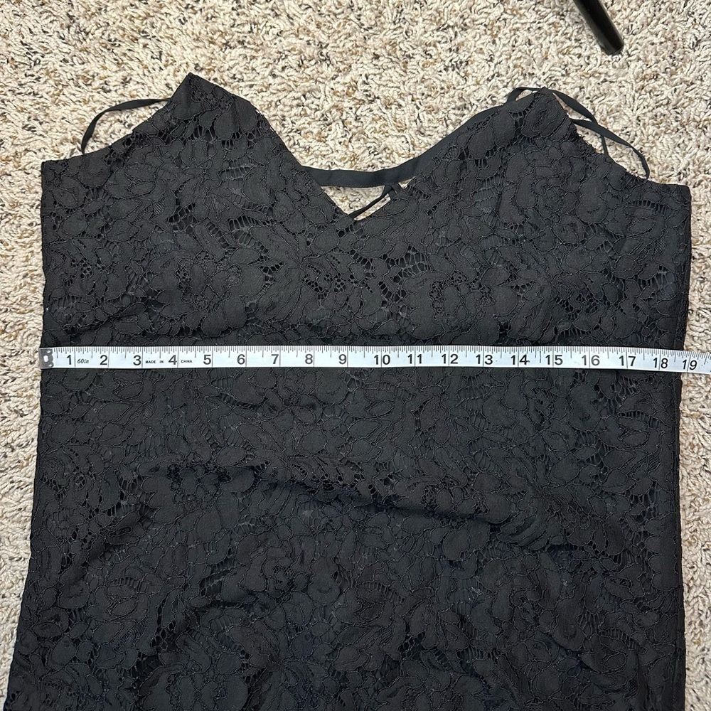 Chaser Elegant Black Lace Dress, size L - Picture 4 of 4